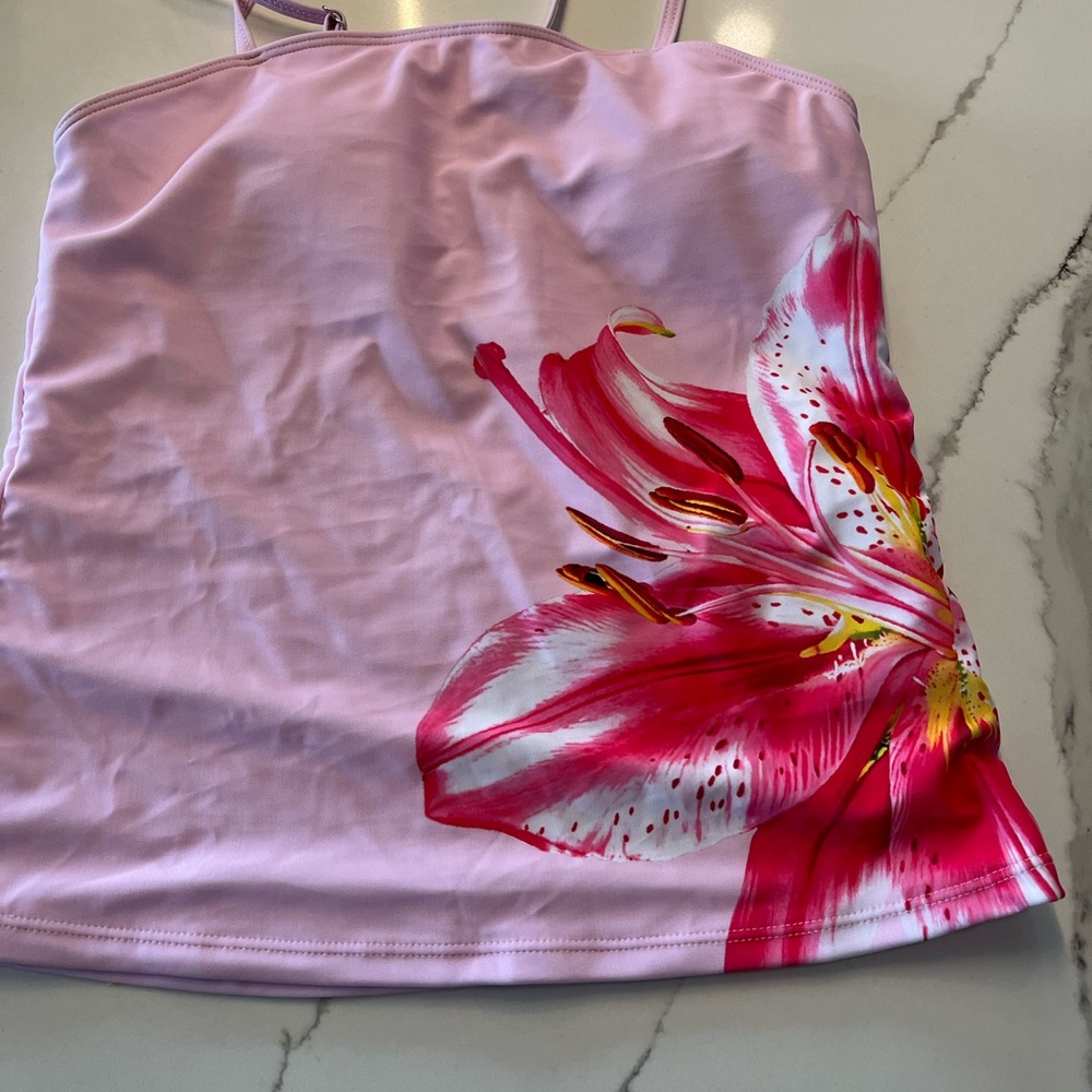 Pink Floral Tank Top